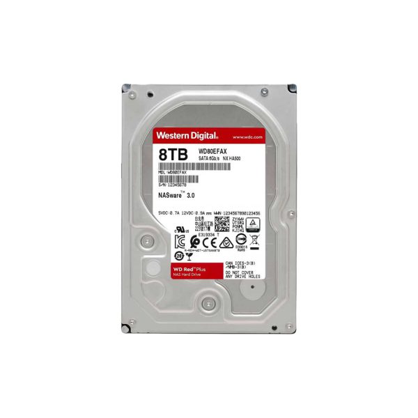 هارد اینترنال قرمز وسترن دیجیتال مدل Red Plus WD80EFBX 8TB