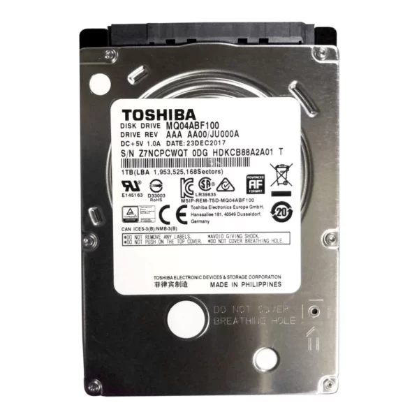 Toshiba 2.5 Inch Internal Hard Drive 1TB - هارد دیسک اینترنال 2.5 اینچی توشیبا مدل MQ04ABF100 ظرفیت 1 ترابایت