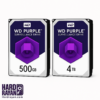 هارد دیسک وسترن دیجیتال بنفش 500GB + هارد شرکتی بنفش 4TB