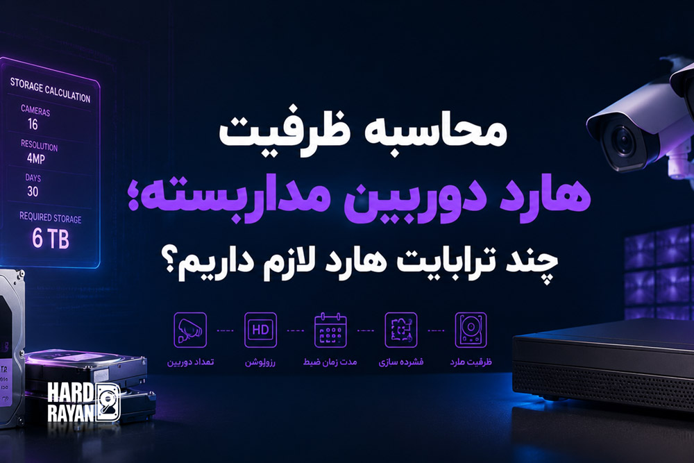 محاسبه ظرفیت هارد دوربین مداربسته؛ چند ترابایت هارد لازم داریم؟ 1 هارد دوربین مداربسته